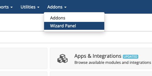 WHMCS Template Wizard Panel access