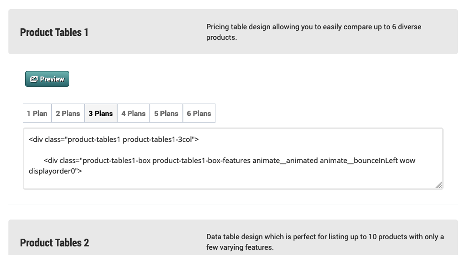 WizardPanel HTML snippets for WHMCS
