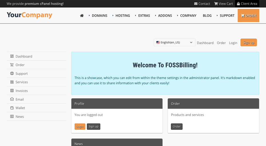 WizardPanel FOSSBilling integration for WordPress