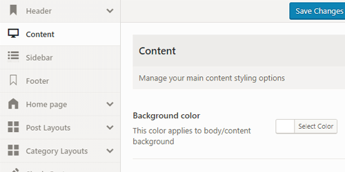 WordPress theme options